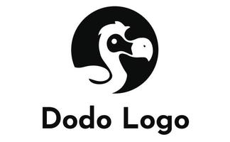 Dodo Minimalist Symbolic Logo Design template vector