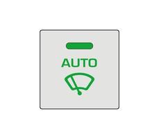 botón de fijación del limpiaparabrisas del automóvil. ajustes del limpiaparabrisas del coche. ilustración de tablero de croquis de coche moderno. icono de línea editable. vector