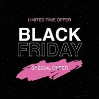 simple and luxury banner Black friday with pink color vector