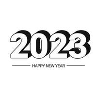 feliz año nuevo 2023, simple y moderno vector