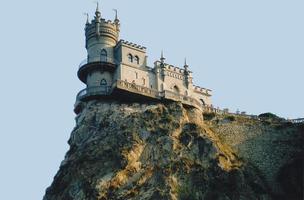 Yalta, Crimea, Ukraine, 2011 - Castle Swallow's Nest.   The castle rises on a 40-meter rock Aurora. This is a symbol of Crimea and one of the most visited tourist locations photo