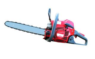 Chainsaw on a white background photo