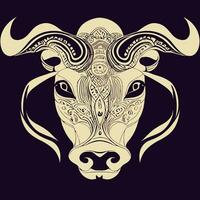 illustration Vector graphic of bull