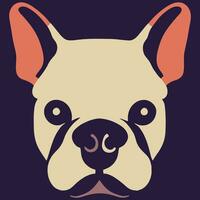 gráfico vectorial ilustrativo de bulldog francés bueno para logotipo, icono, mascota, imprimir o personalizar su diseño vector