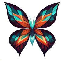 mariposa dibujada a mano elegantes elementos de diseño decorativo tribales para tatuajes o impresiones carteles arte de la pared calcomanías de vinilo, vector