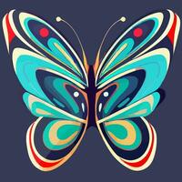 vector de ilustración de mariposa colorida aislada buena para logotipo, icono, mascota, imprimir o personalizar su diseño