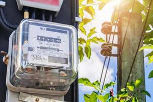 medidor de caja de energía eléctrica para uso doméstico foto