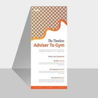 Gym Roll Up Banner Design Vector file