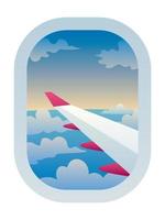 Airplane Window View vector