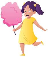 Cotton Candy Girl on White vector