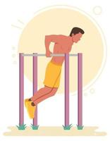 Dips Calisthenics Bodyweight Exercise vector