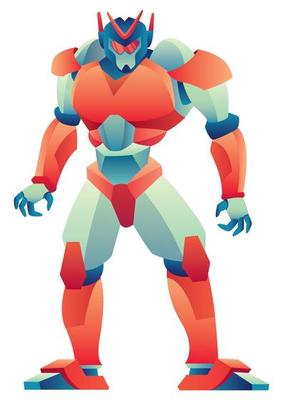 Giant Robot on White