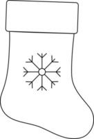 Christmas sock. Vector. Vector illustration.