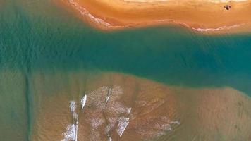 Aerial shot of sand bar photo