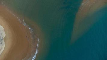 Aerial shot of sand bar photo