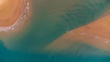 Aerial shot of sand bar photo