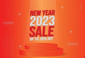 Vector Illustration new year Sale Banner Template