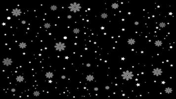 Snow black background. Christmas snowy winter design. White falling snowflakes, abstract landscape. Cold weather effect. Magical fantasy nature snow texture decoration. Vector illustration