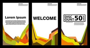 Colorful abstract geometric banner template for marketing promotion material. vector