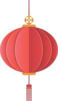 Elements of Chinese New Year lanterns, culture and traditions, celebrating festivals, vector cartoon style