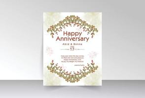 Triangle-shaped yellow summer leaves anniversary card vector