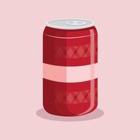 drink cans with an attractive red color for juices or coke drinks vector
