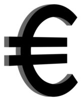 symbole d'icône euro pour le pictogramme ou l'élément de conception graphique. base sur l'illustration vectorielle. formatpng png