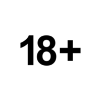 signe du symbole d'icône pour adultes seulement pour dix-huit plus 18 plus et vingt et un plus 21 ans et plus sur cadre blanc. formatpng png