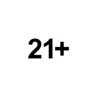 Sign of Adult Only Icon Symbol for Eighteen Plus 18 plus and Twenty One Plus 21 plus Age on White Frame. Format PNG