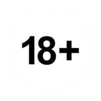 signe du symbole d'icône pour adultes seulement pour dix-huit plus 18 plus et vingt et un plus 21 ans et plus sur cadre blanc. formatpng png