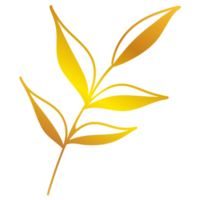 illustration de feuilles d'or png