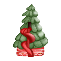 Natale albero clipart, acquerello illustrazione png