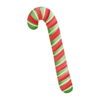 Watercolor candy cane, Christmas decoration png