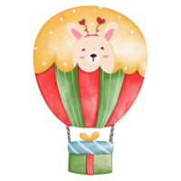 Watercolor cute hot air balloons, amusement park png