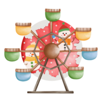 christmas Ferris wheel, amusement park png