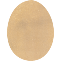 Brown watercolor Easter egg. Oval shape for design. Transparent PNG Clipart