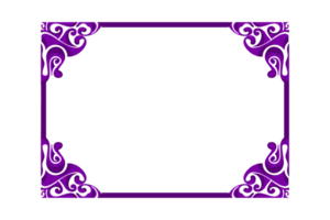 diseño de borde de adorno púrpura png