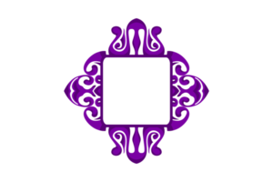 conception de bordure d'ornement violet png