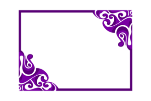 diseño de borde de adorno púrpura png
