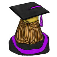 female graduate illustration png