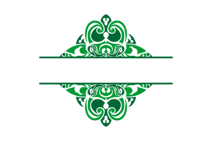 design de borda de ornamento verde png
