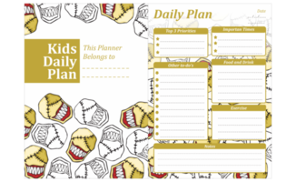 Kids Daily Plan Design with halloween scary monster theme png