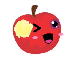 personaje de dibujos animados de frutas - manzana png