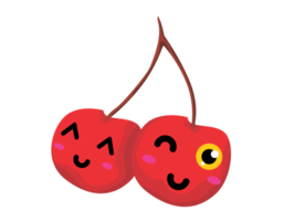 fruit cartoon character - cherry png