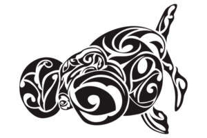 Schwarze Goldfisch-Ornament-Tätowierung png