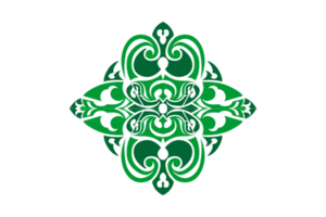 diseño de borde de adorno verde png