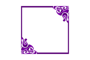 conception de bordure d'ornement violet png