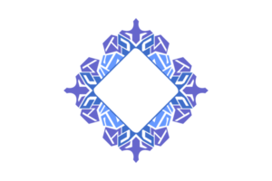 design de borda de ornamento azul png