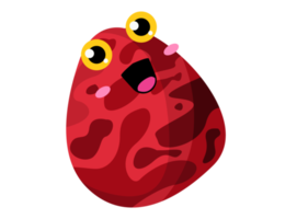 personagem de desenho animado bonito do planeta vermelho png