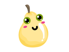 fruit cartoon character - pear png